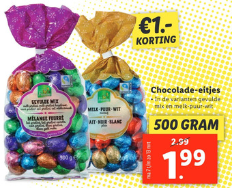 Lidl Chocolade-eitjes aanbieding