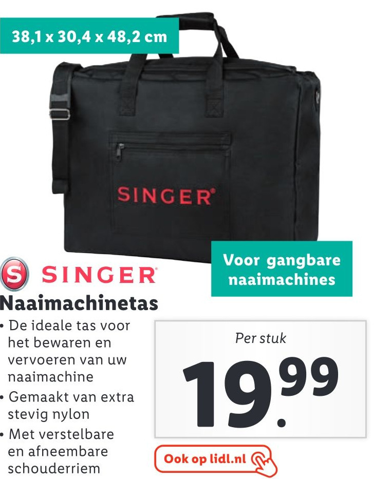 S SINGER Naaimachinetas aanbieding bij Lidl