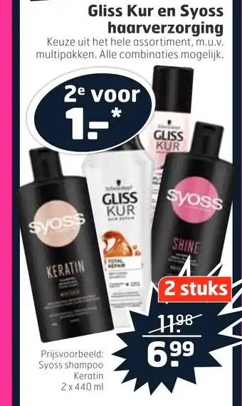 Trekpleister Gliss Kur en Syoss haarverzorging bot hole acso ont aanbieding