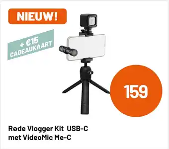 Kamera Express Rede vlogger Kit USB-C met videoMic Me-C aanbieding