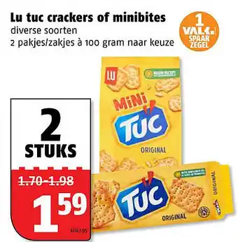 Poiesz Lu tuc crackers of minibites aanbieding