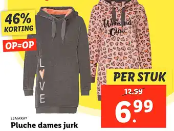 Lidl ESMARA® Pluche dames jurk aanbieding