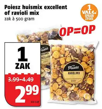 Poiesz Poiesz huismix excellent of ravioli mix aanbieding