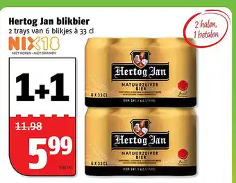 Poiesz Hertog jan blikbier aanbieding