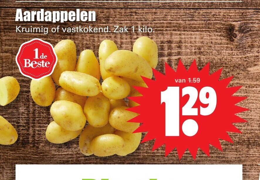 Aardappelen zak 1 kilo aanbieding bij Dirk