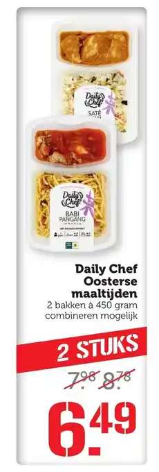 Coop Daily Chef Oosterse maaltijden 2 bakken a 450 gram aanbieding