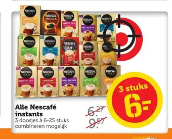 Coop Alle Nescafe instants 3 doosjes a 6-25 stuks aanbieding