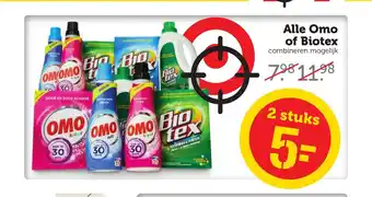 Coop Alle Omo of Biotex 2 stuks aanbieding