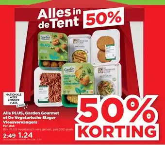 PLUS Alle PLUS, Garden Gourmet of De Vegetarische Slager Vleesvervangers aanbieding