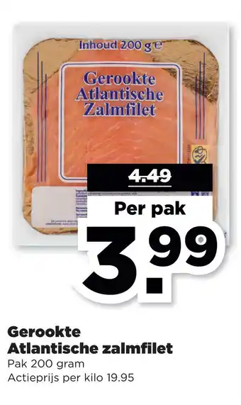 PLUS Gerookte Atlantische zalmfilet aanbieding