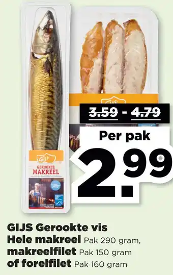 PLUS GIJS Gerookte vis aanbieding