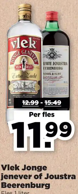 PLUS Vlek Jonge jenever of Joustra Beerenburg aanbieding