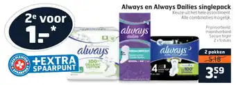 Trekpleister Always en Always Dailies singlepack aanbieding