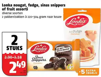 Poiesz Lonka nougat, fudge, sinas snippers of fruit assorti aanbieding