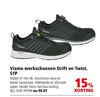 Welkoop Vismo werkschoenen Drift en Twist, S1P aanbieding