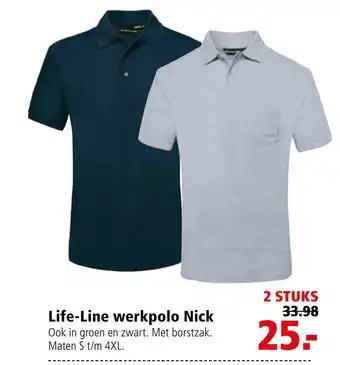 Welkoop Life-Line werkpolo Nick aanbieding