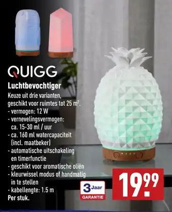 ALDI QUIGG Luchtbevochtiger aanbieding