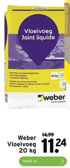 GAMMA Weber Vloeivoeg 20 kg aanbieding