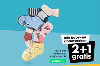 HEMA Alle baby- en kindersokken aanbieding