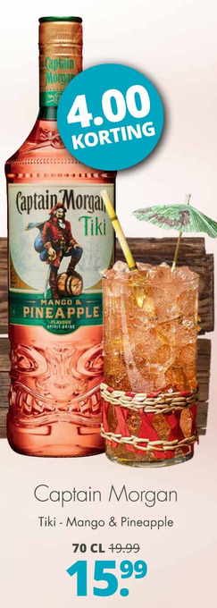 Mitra Captain Morgan Tiki - Mango & Pineapple aanbieding