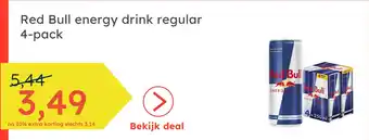 Ochama Red Bull energy drink regular 4-pack aanbieding