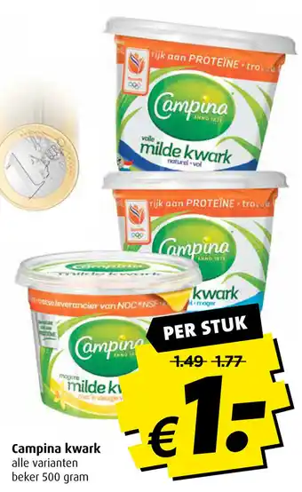 Boni Campina kwark aanbieding