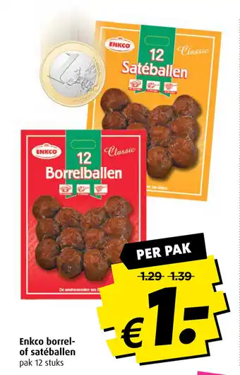 Boni Enkco borrel-of sateballen aanbieding