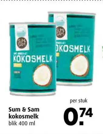 Boni Sum & Sam kokosmelk aanbieding