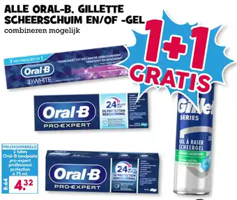 Boon`s Markt Alle oral-b, gillette scheerschuim en/of -gel aanbieding