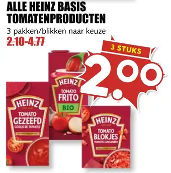 MCD Supermarkt Alle Heinz Basis Tomatenproducten aanbieding