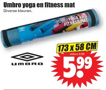 Dirk Umbro yoga en fitness mat aanbieding