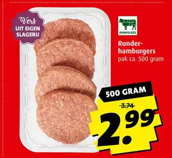 Boni Runderhamburgers aanbieding