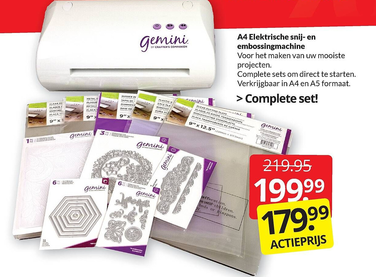 A4 Elektrische snij en embossingmachine aanbieding bij Boekenvoordeel