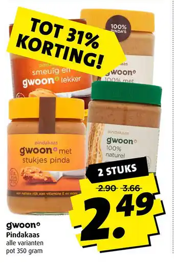 Boni Gwoon pindakaas aanbieding