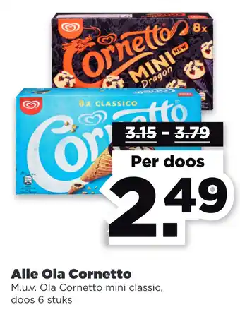 PLUS Alle Ola Cornetto aanbieding