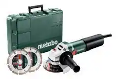 Toolnation Metabo WEQ 1400-125 SET Haakse Slijper 125mm 1400 watt + 2 diamantschijven aanbieding