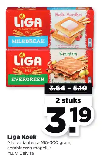 PLUS Liga Koek aanbieding