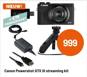 Kamera Express Canon Powershot G7X III streaming kit aanbieding