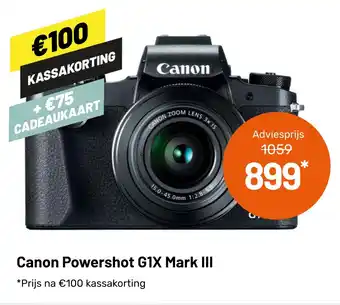 Kamera Express Canon Powershot G1X Mark III aanbieding