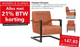 Woonsquare Fauteuil chrysler aanbieding