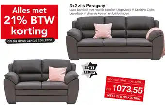 Woonsquare 3+2 zits paraquay aanbieding