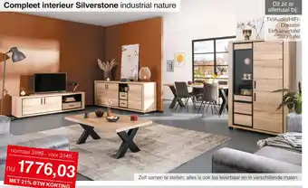 Woonsquare Compleet interieur silverstone industrial nature aanbieding