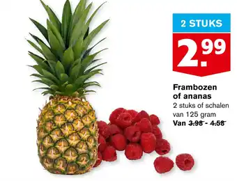 Hoogvliet Frambozen of ananas aanbieding