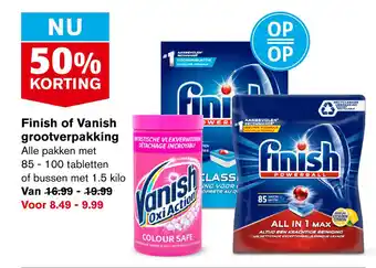 Hoogvliet Finish of vanish grootverpakking aanbieding