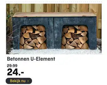 Hubo Betonnen u-element aanbieding