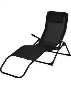 Heuts Siesta Lounger Tuinstoel Zwart aanbieding