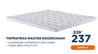 TotaalBED Topmatras master koudschuim aanbieding