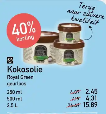 Ekoplaza Royal green kokosolie aanbieding