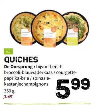 Ekoplaza De oorsprong quiches 350 g aanbieding