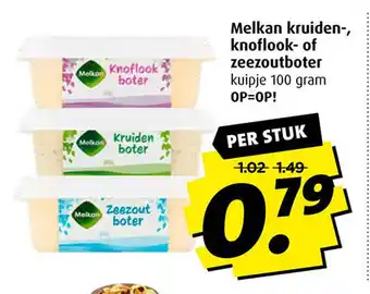 Boni Melkan kruiden-, knoflook- of zeezoutboter aanbieding